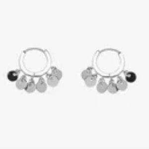 Puravida silver huggie earrings